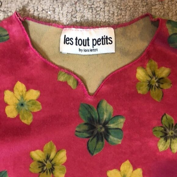 Gorgeous Maroon Les Touts Petits Floral/Pop-Art Print Dress - Picture 3 of 5